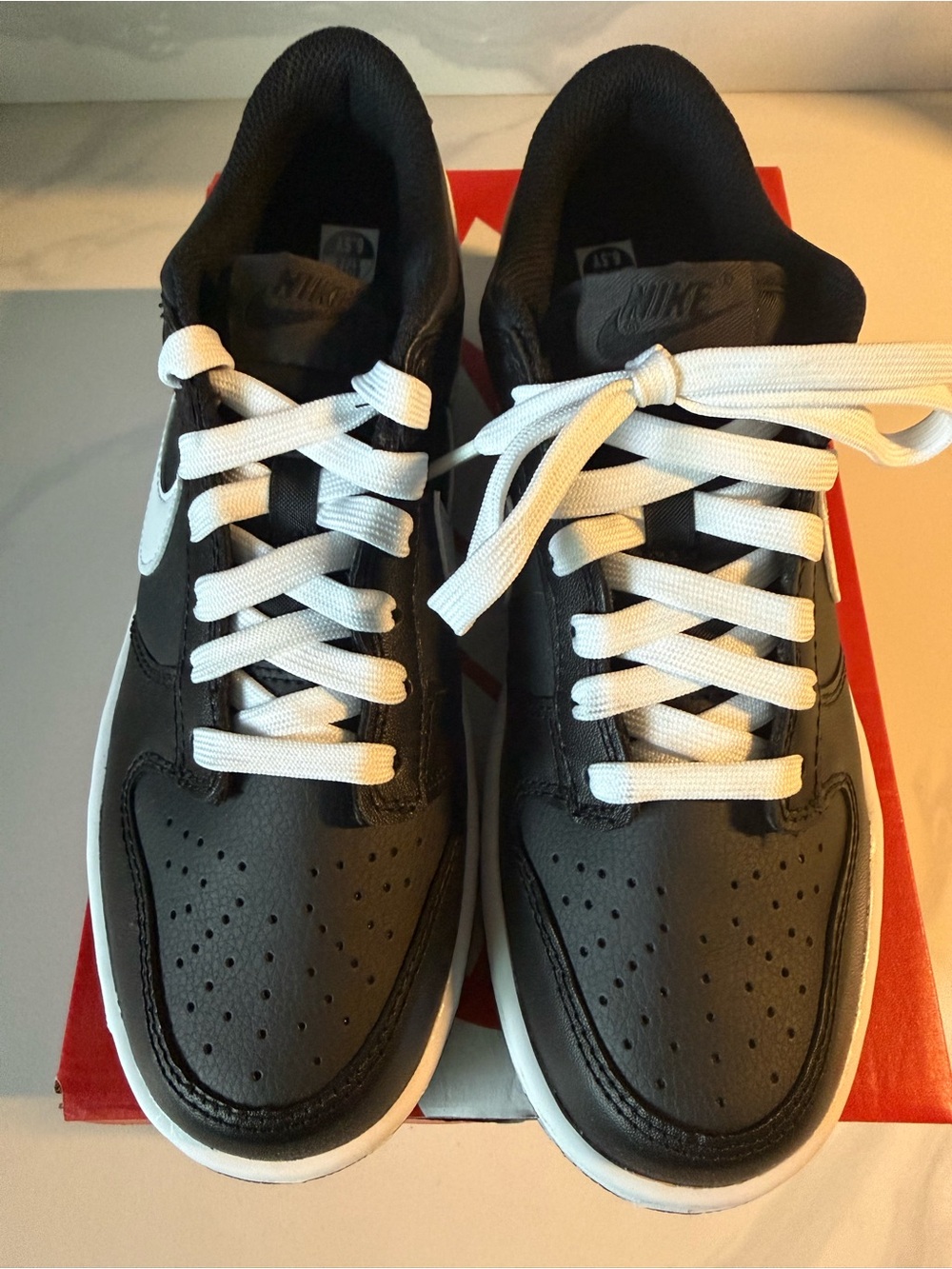 Nike Dunk Low Kids Black and White Low-Top Sneakers